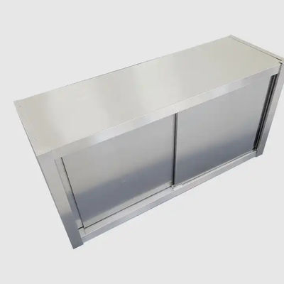 Cupboards Stainless Steel Table And Sink Wall Mounted Cabinet With Sliding Door