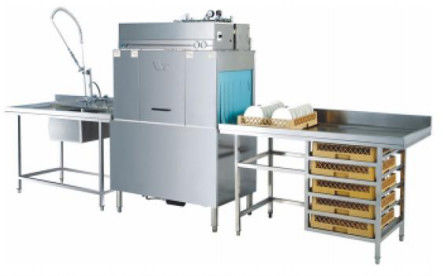 Electric Hood Type Dish Washer With Pre Cleaning And Exit Table