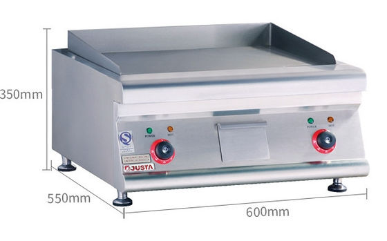 Countertop Electric Burger Griddle Commercial Cooking Equipments 16mm Thickness