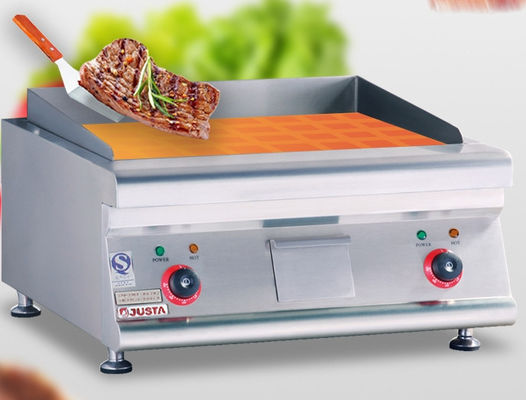 Countertop Electric Burger Griddle Commercial Cooking Equipments 16mm Thickness