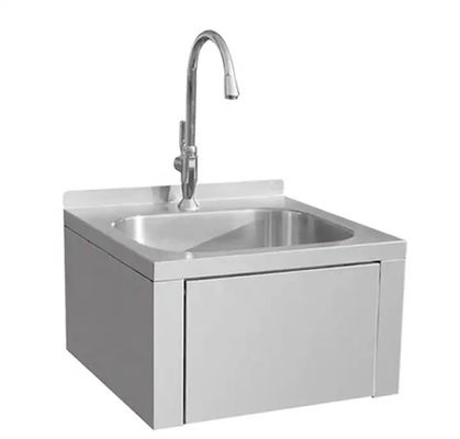 SS304 Single Hand Wash Sink Commercial Stainless Steel Sink Table