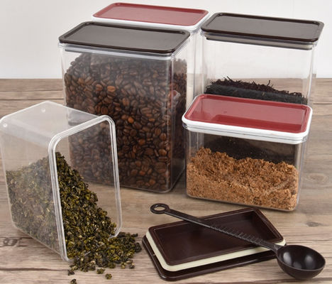 PP 0.5L 1L Coffee Bean Storage Container Hotel Amenities Supplies Coffee Storage Bins