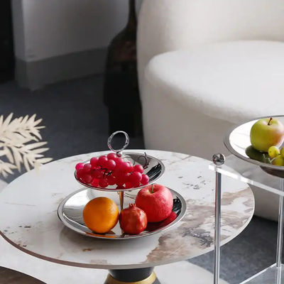 Snack 2 Tier Dessert Tray Hotel Lobby Supplies Two Tier Dessert Stand