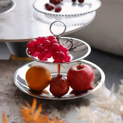 Snack 2 Tier Dessert Tray Hotel Lobby Supplies Two Tier Dessert Stand