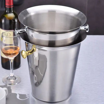 Customize Insulated Champagne Bucket Polishing Metal Wine Bucket