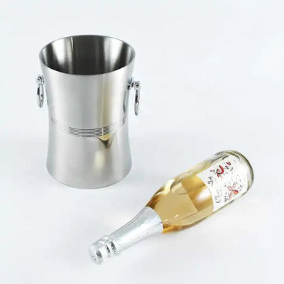 Double Earrings Stainless Steel Wine Bucket Standing Ice Bucket