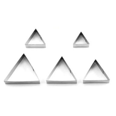 Metal Geometric Cookie Cutters Set Triangle Biscuit Cutter
