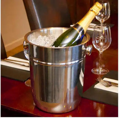 Stainless Beer Ice Bucket Coffee Bar Equipment Metal Beer Buckets