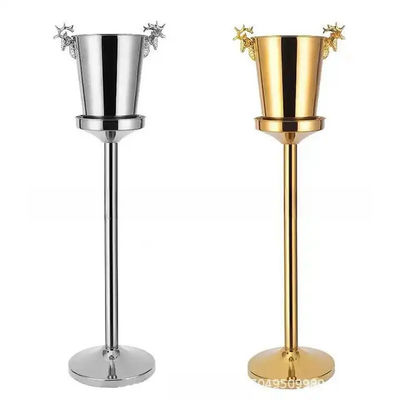 304SS Champagne Ice Bucket Stand Coffee Bar Equipment Golden Silver