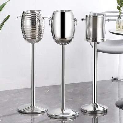French Style Champagne Holder Stand Stainless Standing Champagne Bucket
