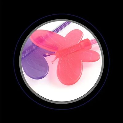 Acrylic Colorful Art Butterfly Bar  Drink Stirrers Custom Plastic Bar Tools