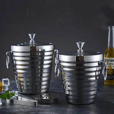 Stainless Steel fine drill Icy particles Bucket With Double Carrying Ring