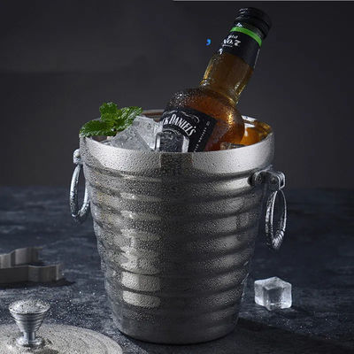 Stainless Steel fine drill Icy particles Bucket With Double Carrying Ring