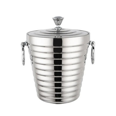 Stainless Steel fine drill Icy particles Bucket With Double Carrying Ring