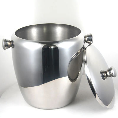 Stainless Steel Champagne Beer Wine Cooler Ice Bucket With Ear