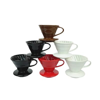 Ceramic Funnel Pour Over Coffee Filter Coffee Brewing Filter Cups
