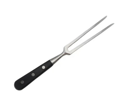 Barbeque Baking Stainless Steel Kitchen Meat Fork With Black Handle