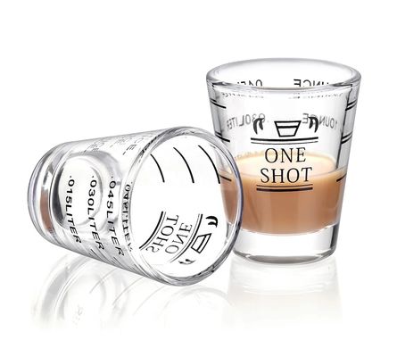 Round Shot Glasses Measuring Cup Liquid Heavy Glasses Wine Glass