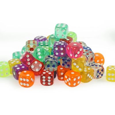 Professional Custom Color D6 Dice Round Corner Acrylic Transparent