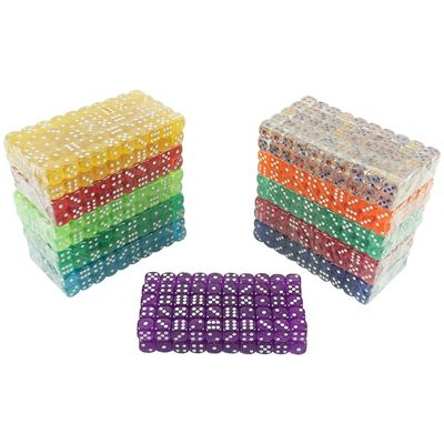 Professional Custom Color D6 Dice Round Corner Acrylic Transparent