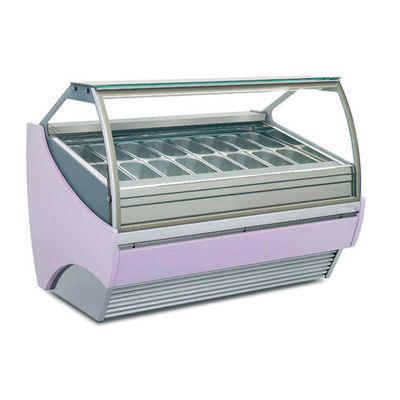 Static Ice Cream Display Cabinet Commercial For Hotel Shop Customization