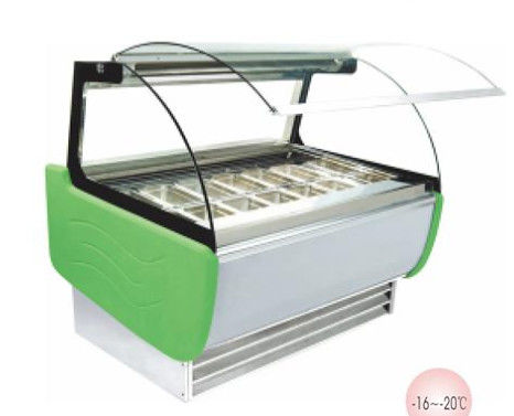Static Ice Cream Display Cabinet Commercial For Hotel Shop Customization