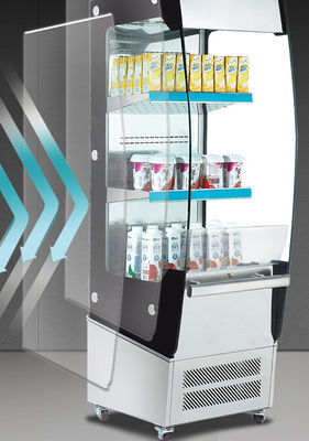 250L Commercial Supermarket Drink Display Fridge Showcase Open Air Cooler Display