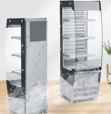 250L Commercial Supermarket Drink Display Fridge Showcase Open Air Cooler Display