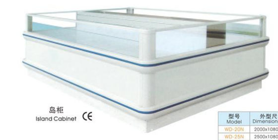 Sliding Glass Window Island Freezer For Commercial Supermarket