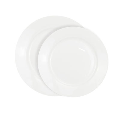 Pure White Hotel Western Food Flat Plate Moonlight Platter Ceramic Plate