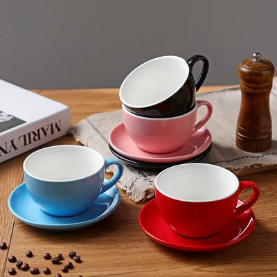 Modern Style Plain Colorful Porcelain Coffee Cup Mugs Coffee Tools  In Custom Colors