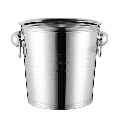Delicacy Round Beer Wine Champagne Stainless Steel Standing Ice Bucket