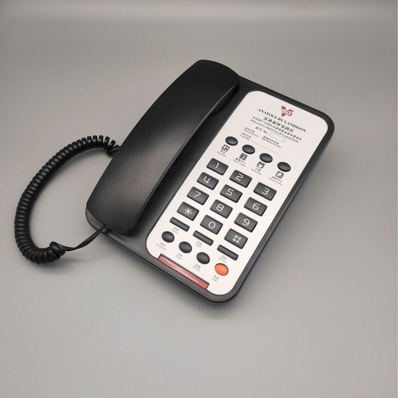 OEM ODM Desktop Phone Hotel Guest Room Supplies Black