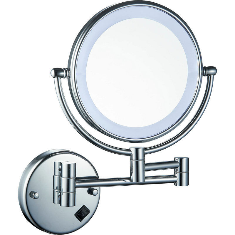 LED Hotel Magnifying Mirror Hotel Amenities Supplies Wall Mounted Makeup Mirror