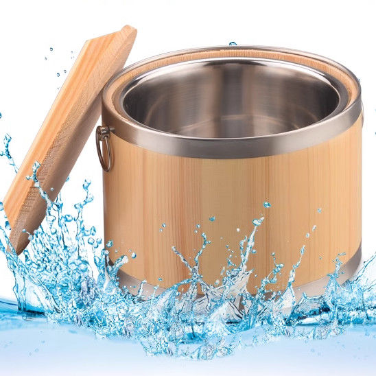 1L-30L Finished Wooden Rice Bucket Wooden Rice Barrel Cylinder