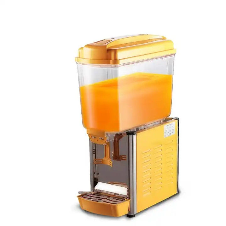 Yellow 12L Cold Beverage Dispenser Stainless Steel Juice Dispenser