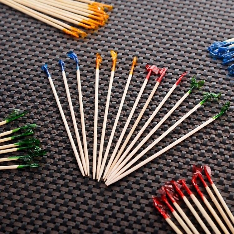 Natural Bamboo Blunt Toothpick Coffee Bar Equipment For Christmas