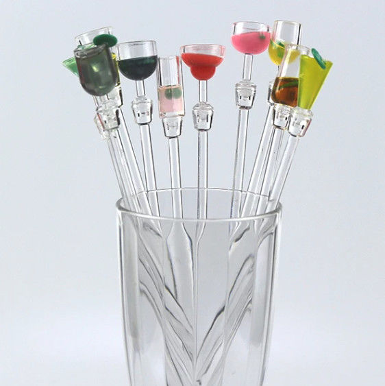 Disposable Acrylic Swizzle Sticks Environmental Drink Stirrers Plastic Swizzle Sticks