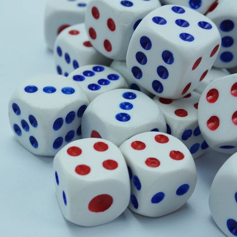 Classic 6 Sided Dice Acrylic Square Cuble Round Corner