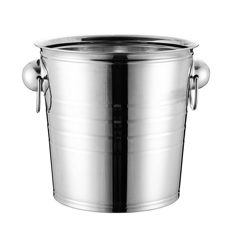 Delicacy Round Beer Wine Champagne Stainless Steel Standing Ice Bucket